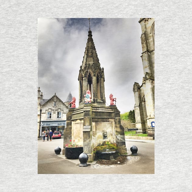 the Bruce Fountain, Falkland , Fife, Scotland by goldyart